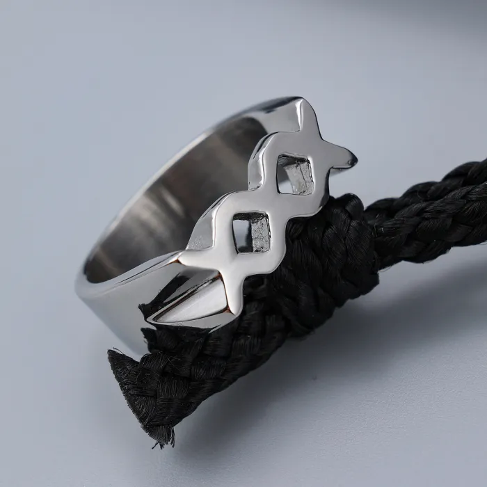 Wholesale 2022 Trendy Minimalist XXX Letter Couple Rings – Unique Stainless Steel Statement Jewelry | Bulk Simple Fashion Rings for Lovers