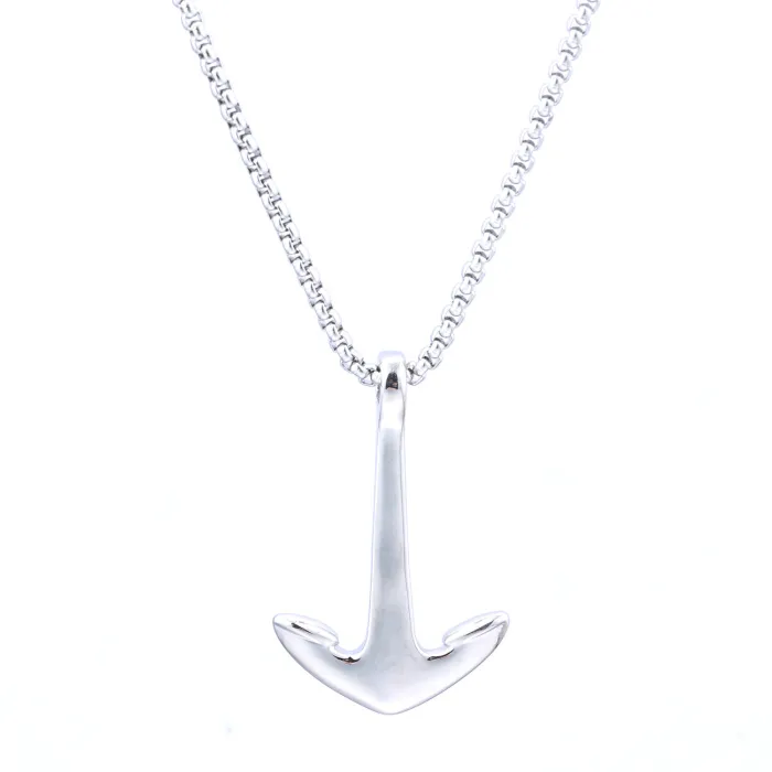 Bulk Retro Anchor Pendant Necklace – Hot New Arrival Nautical Stainless Steel Jewelry for Men | Unique Vintage Style Pendant Wholesale