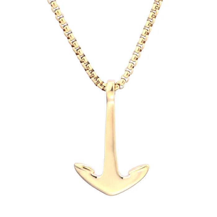 Bulk Retro Anchor Pendant Necklace – Hot New Arrival Nautical Stainless Steel Jewelry for Men | Unique Vintage Style Pendant Wholesale