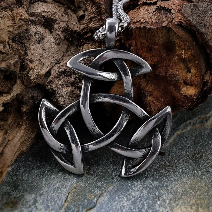 Wholesale Viking Mythology Knot Pendant – Men's Titanium Steel Norse Amulet Necklace | Bulk Retro Jewelry In Stock