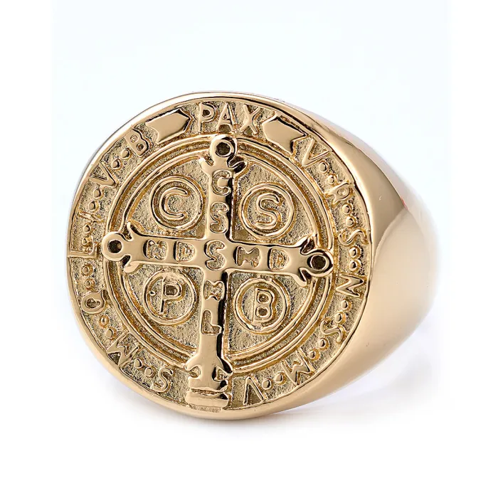 Hot-Selling CSPB Letter Cross Ring – High-End INS Style Niche Stainless Steel Signet Ring | In Stock, Wholesale Available for Trendy Jewelry Retailers