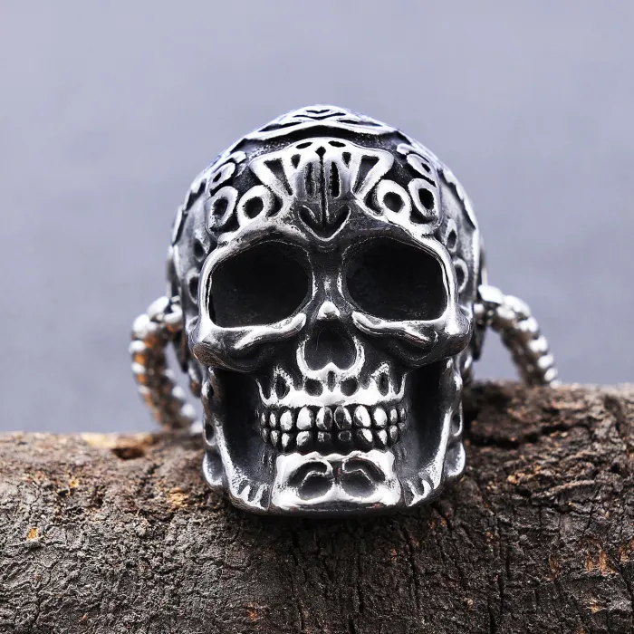 Wholesale 2022 Hot-Selling Grim Reaper Axe Skull Ring – Bold Punk Style Stainless Steel Biker Jewelry for Men | Factory Direct Supply