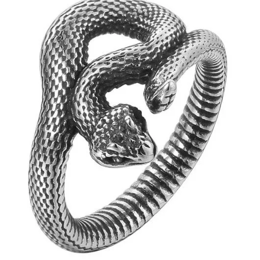 Wholesale Punk Snake Ring – New Arrival Unisex Stainless Steel Serpent Design Fashion Jewelry, Daily Wear Statement Ring, Factory Supply Available