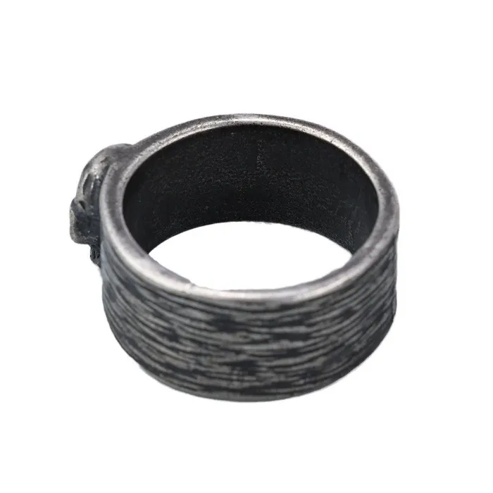 Bulk Punk Skull Ring for Men – Retro Stainless Steel Gothic Biker Ring, Factory Supply Vintage Color Titanium Steel Ring