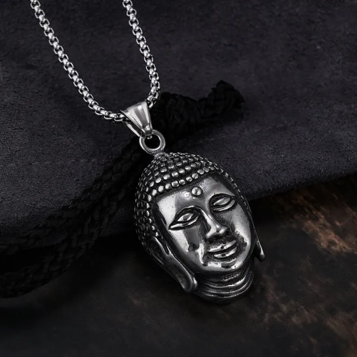 Wholesale Buddha Head Stainless Steel Pendant – Spiritual Jewelry for Men & Women | Factory Direct Supply, Ideal for Bulk Orders & Resellers