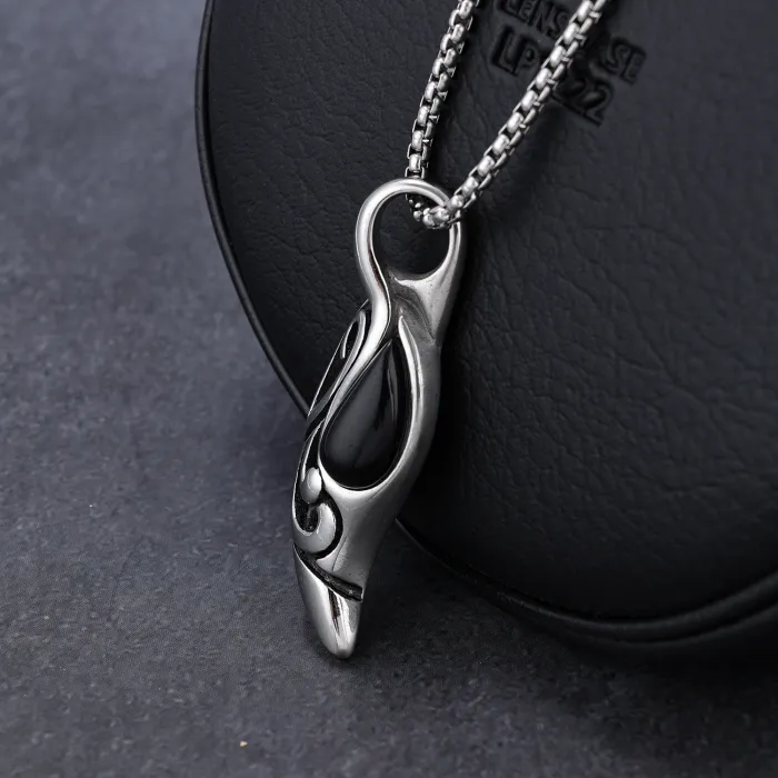 Water Drop Imitation Stone Pendant Wholesale – Twisted Petal Design Stainless Steel Jewelry | Bulk Supply, One-Piece Dropshipping Available