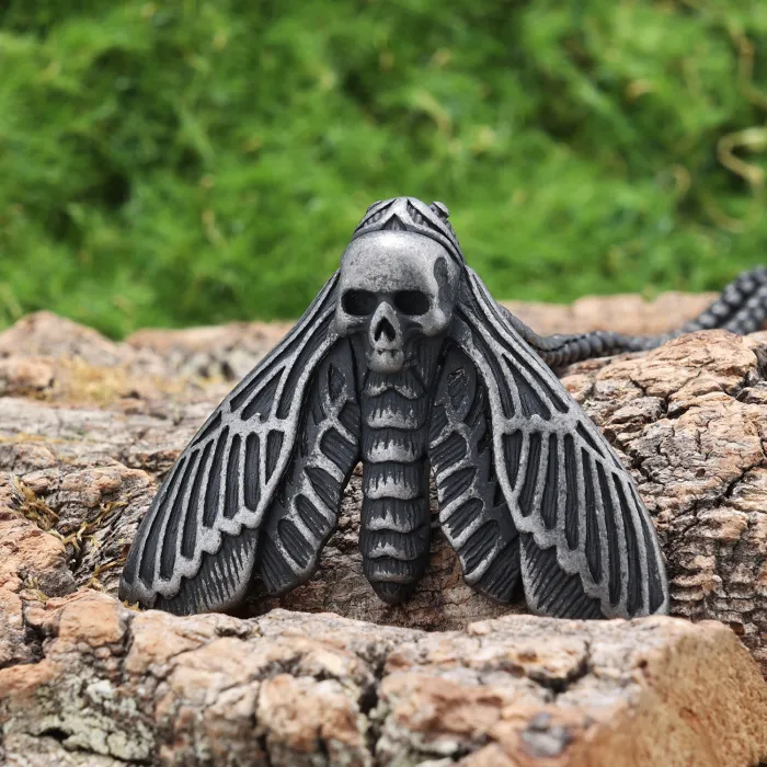 Reaper Butterfly Skull Pendant Wholesale – Stainless Steel Gothic Men’s Necklace | Factory Supply, Trendy Punk Jewelry for Resellers & Online Stores