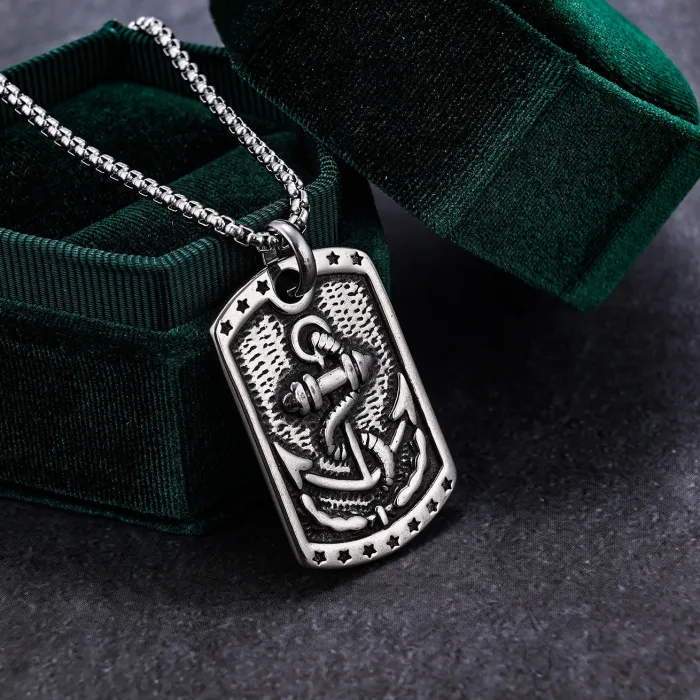 Hot-Selling Vintage Pirate Anchor Pendant – Stainless Steel Nautical Jewelry | Bulk Orders & Dropshipping Available, In Stock, Factory Direct