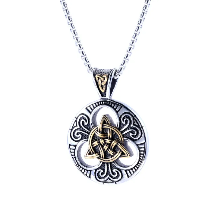 Viking Runes Stainless Steel Pendant Wholesale – Nordic Symbol Necklace | Factory Direct Supply, In Stock for One-Piece Dropshipping
