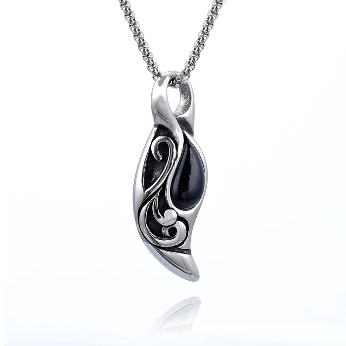 Hot Selling Minimalist Gemstone Pendant Wholesale – Stainless Steel Jewelry, Tarnish-Free Titanium, Fashion Accessory for Bulk Buyers