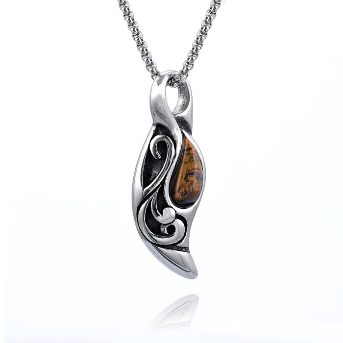 Hot Selling Minimalist Gemstone Pendant Wholesale – Stainless Steel Jewelry, Tarnish-Free Titanium, Fashion Accessory for Bulk Buyers
