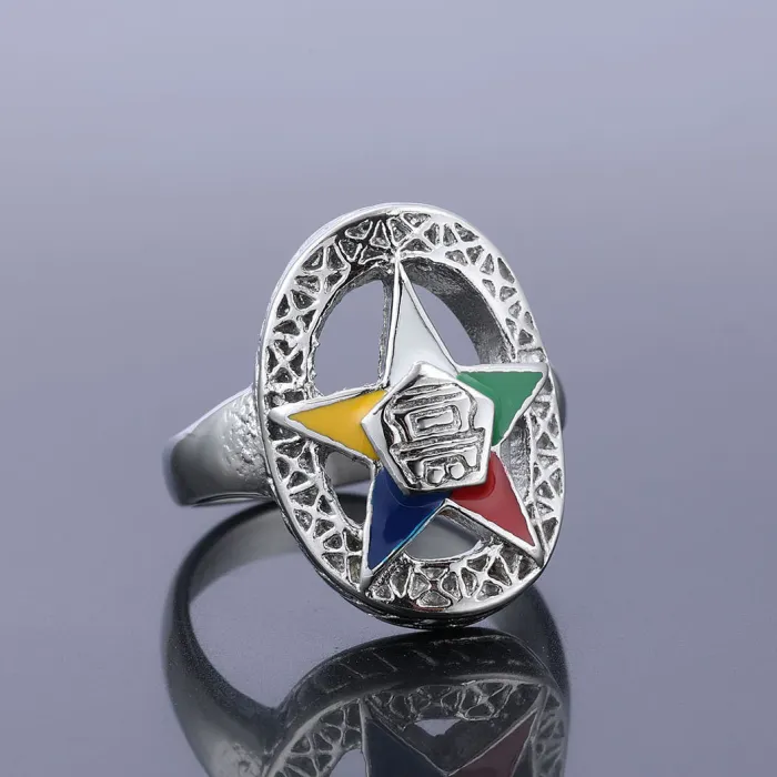 Bulk Stainless Steel Star Resin Ring – Waterdrop Five-Point Star Design, Fashion Jewelry Supplier, Unisex Titanium Steel Ring for AliExpress & Wholesale