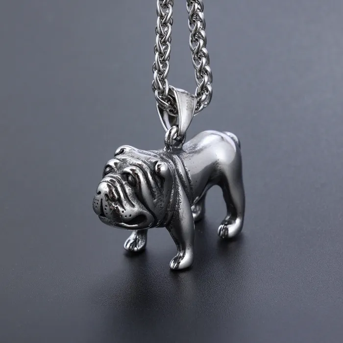 Wholesale Animal Design Pug Dog Pendant – Stainless Steel Cute Pet Jewelry for Resellers | Factory Direct Supply