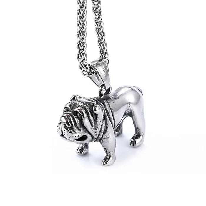 Wholesale Animal Design Pug Dog Pendant – Stainless Steel Cute Pet Jewelry for Resellers | Factory Direct Supply