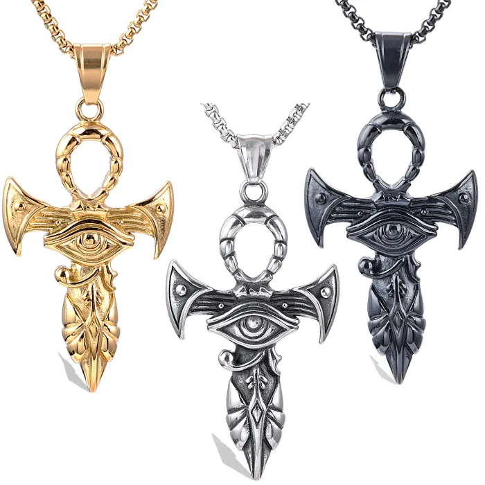 Wholesale Horus Eye Pendant – New Ancient Egyptian Stainless Steel Jewelry, In-Stock Dropshipping for Resellers