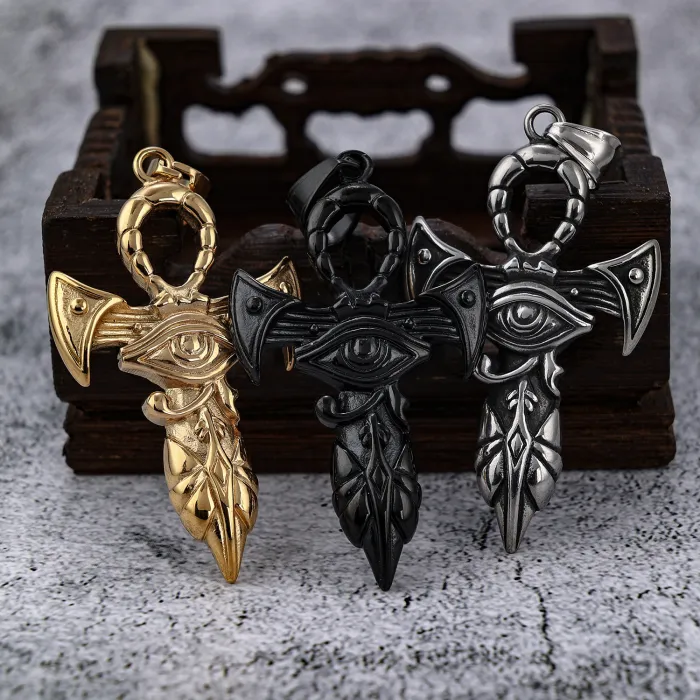 Wholesale Horus Eye Pendant – New Ancient Egyptian Stainless Steel Jewelry, In-Stock Dropshipping for Resellers