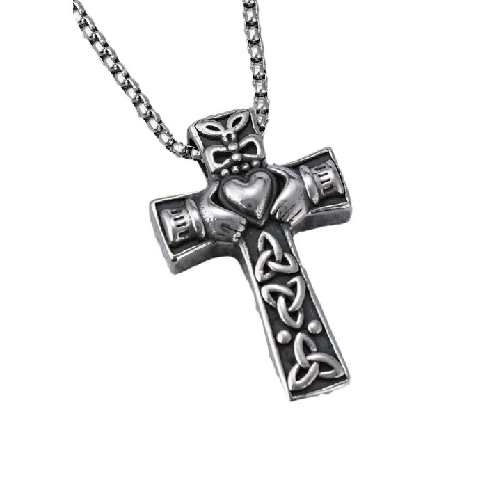 Hot-Selling Knot Cross Pendant – Stainless Steel Jewelry for Men & Women | In Stock for Wholesale & One-Piece Dropshipping