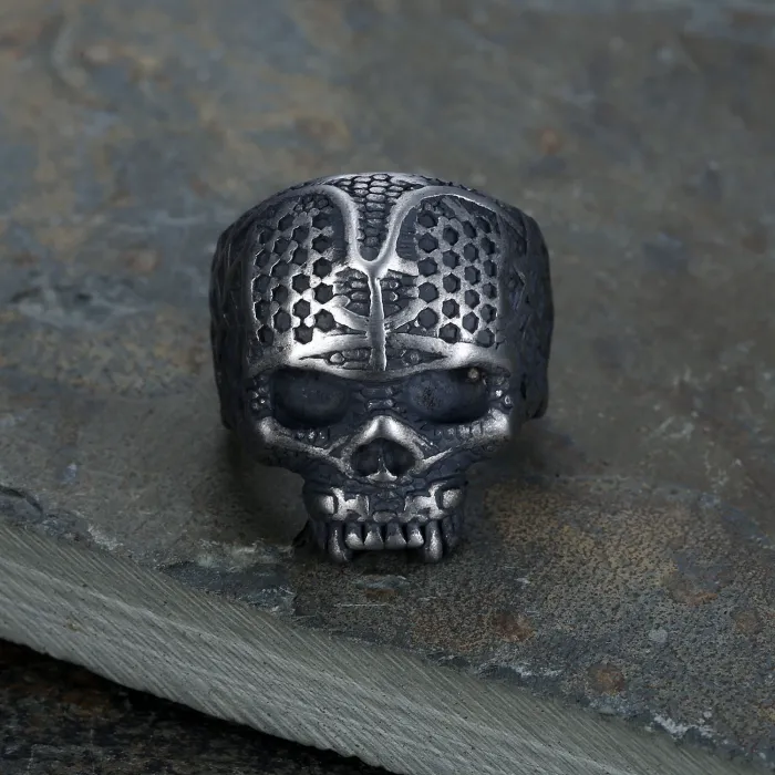 Punk Skull Ring for Men – Halloween Theme Titanium Steel Jewelry | Wholesale Gothic Stainless Steel Ring In Stock