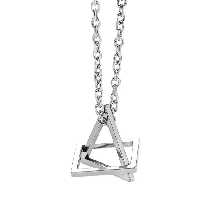 Wholesale Minimalist Geometric Shape Men's Necklace – Stainless Steel Pendant | In-Stock Fashion Jewelry Supplier