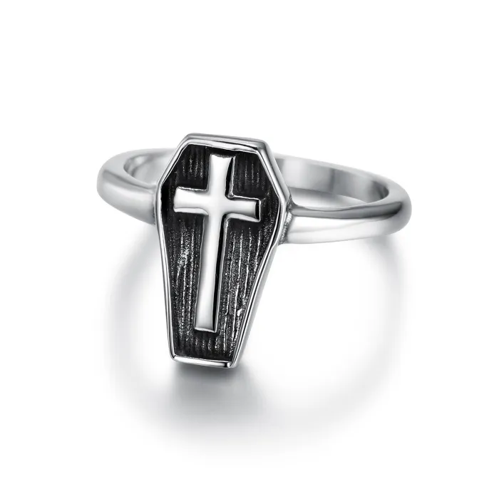 Gothic Punk Minimalist Women's Pinky Ring – Stainless Steel Tail Ring for Wholesale, Unique Small Batch Fashion Jewelry, Ready Stock