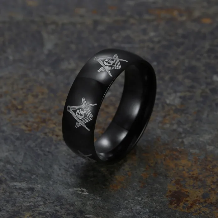 Wholesale Stainless Steel Letter G Masonic Ring for Men – Cross-Border Fashion Jewelry Supplier | Stylish Statement Signet Ring in Bulk