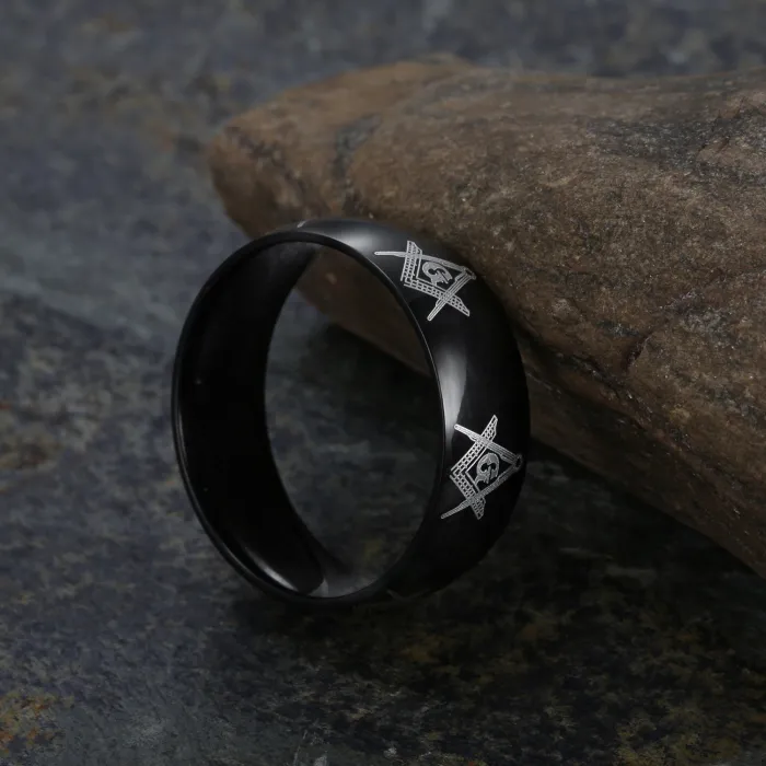 Wholesale Stainless Steel Letter G Masonic Ring for Men – Cross-Border Fashion Jewelry Supplier | Stylish Statement Signet Ring in Bulk