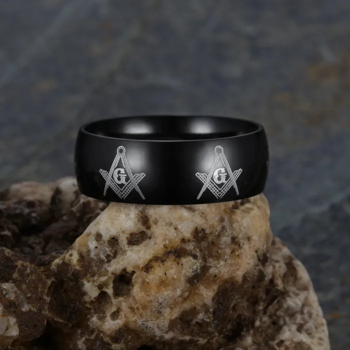 Wholesale Stainless Steel Letter G Masonic Ring for Men – Cross-Border Fashion Jewelry Supplier | Stylish Statement Signet Ring in Bulk
