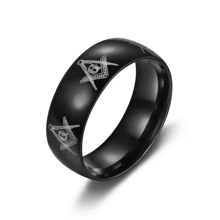 Wholesale Stainless Steel Letter G Masonic Ring for Men – Cross-Border Fashion Jewelry Supplier | Stylish Statement Signet Ring in Bulk