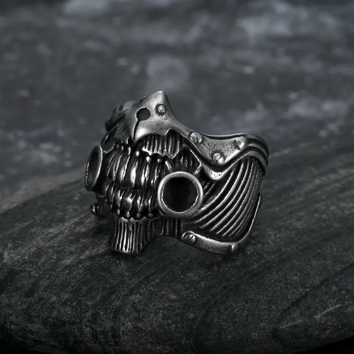 Wholesale Viking Ice Wolf Ring for Men – Bold Stainless Steel Statement Ring, Popular Teacher-Student Gift, In Stock for Bulk Orders