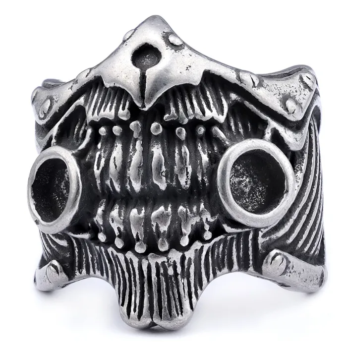 Wholesale Viking Ice Wolf Ring for Men – Bold Stainless Steel Statement Ring, Popular Teacher-Student Gift, In Stock for Bulk Orders