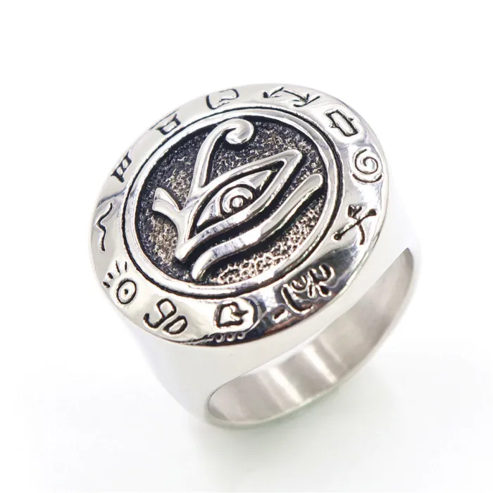 Wholesale Horus Eye Rings – Stainless Steel Round Vintage Rings | Bulk Supplier at Factory Price
