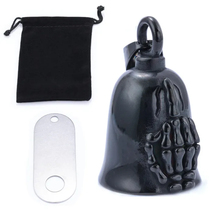 Wholesale Biker Guardian Bell Pendants – Middle Finger Design in Stainless Steel | Factory Price Bulk Supplier