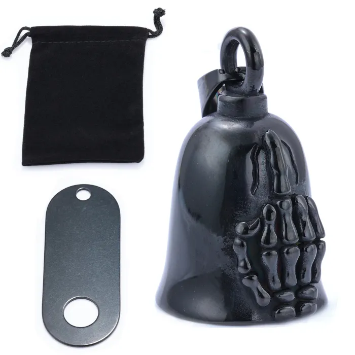 Wholesale Biker Guardian Bell Pendants – Middle Finger Design in Stainless Steel | Factory Price Bulk Supplier