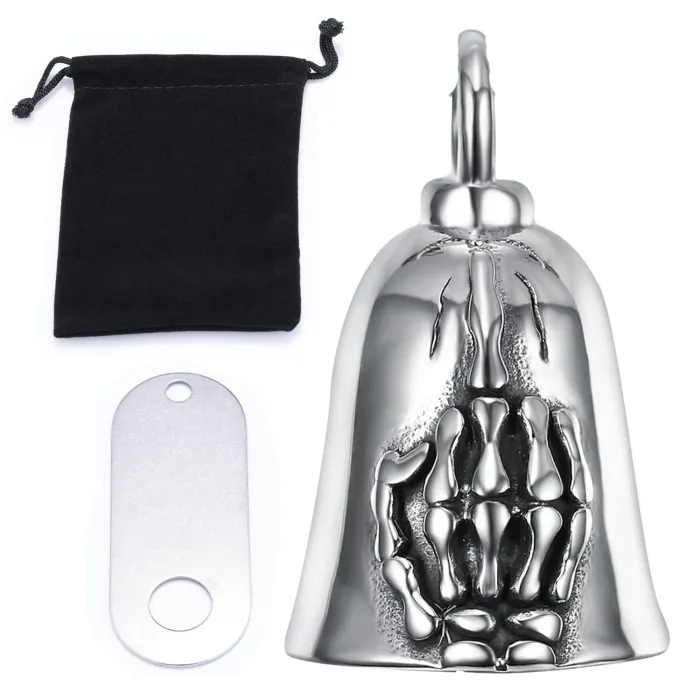 Wholesale Biker Guardian Bell Pendants – Middle Finger Design in Stainless Steel | Factory Price Bulk Supplier
