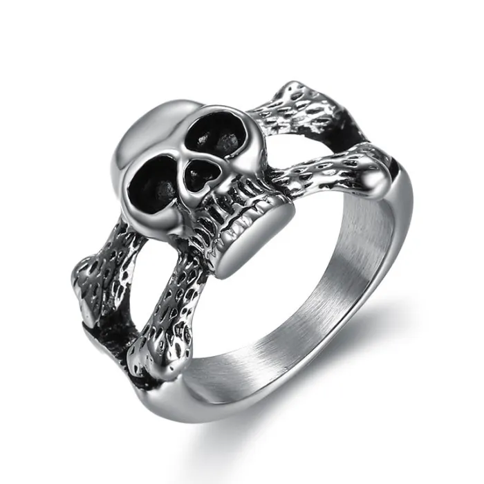 Wholesale Skull Rings – Minimalist Stainless Steel Bone Design for Men & Women | Bulk Supplier at Factory Price