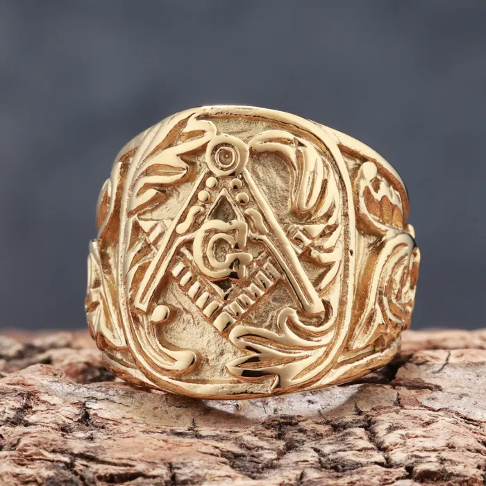 Wholesale Masonic Rings – Stainless Steel AG Engraved Design for Men & Women | Bulk Supplier at Factory Price