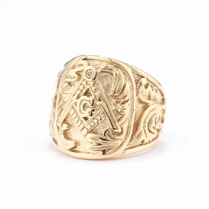 Wholesale Masonic Rings – Stainless Steel AG Engraved Design for Men & Women | Bulk Supplier at Factory Price