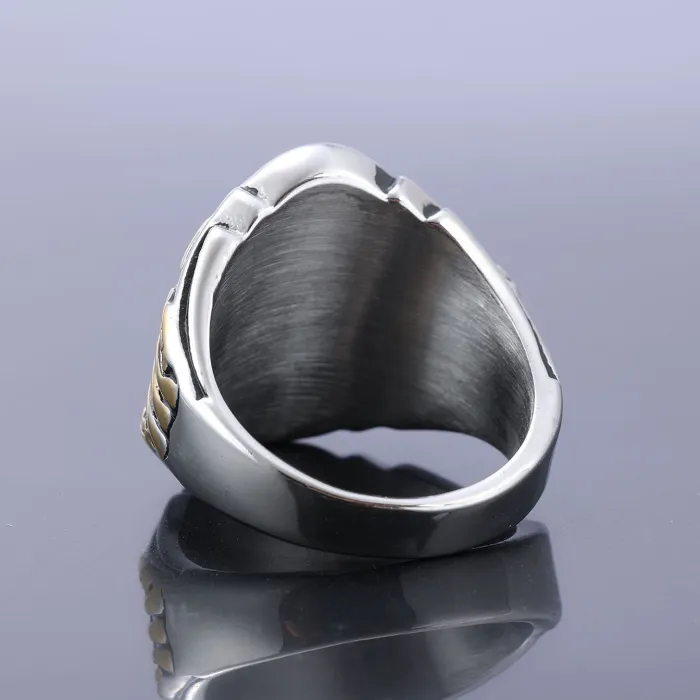 Wholesale Masonic Rings No.85 – Vintage Stainless Steel Unisex Design | Bulk Supplier for Cross-Border & US/EU Market