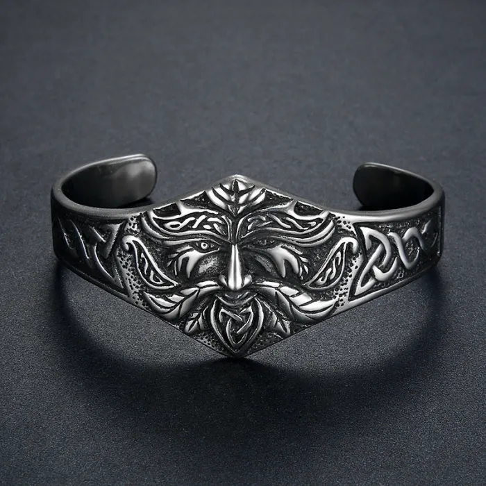Wholesale Viking Warrior Bracelets for Men – Nordic Mythology Elder Head Design | Stainless Steel Bulk Supplier