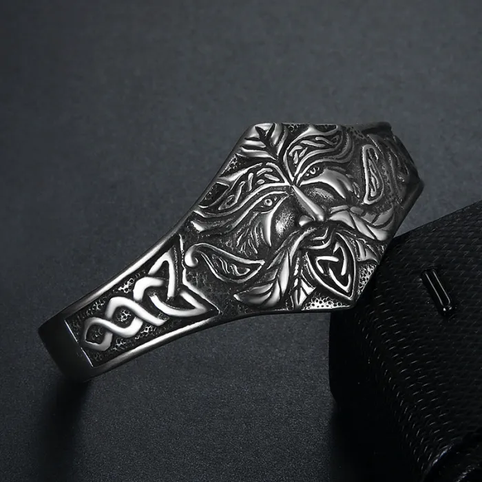 Wholesale Viking Warrior Bracelets for Men – Nordic Mythology Elder Head Design | Stainless Steel Bulk Supplier