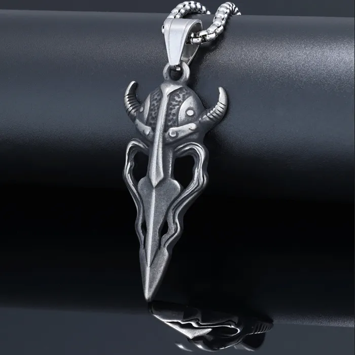 Wholesale Vintage Mask Pendants for Men – Stainless Steel Street Style | Factory Price, Dropshipping Available