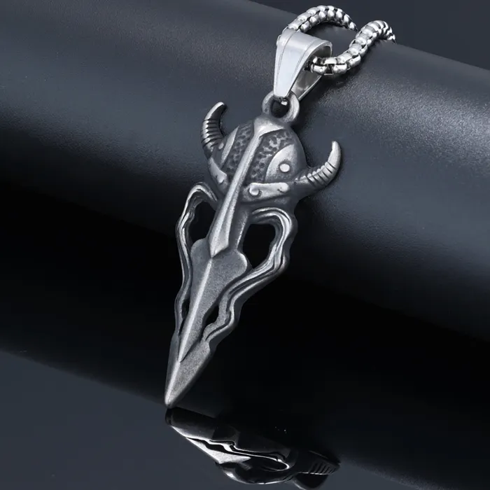 Wholesale Vintage Mask Pendants for Men – Stainless Steel Street Style | Factory Price, Dropshipping Available