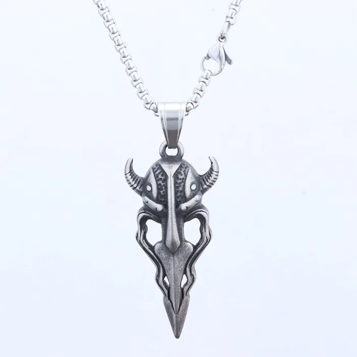 Wholesale Vintage Mask Pendants for Men – Stainless Steel Street Style | Factory Price, Dropshipping Available