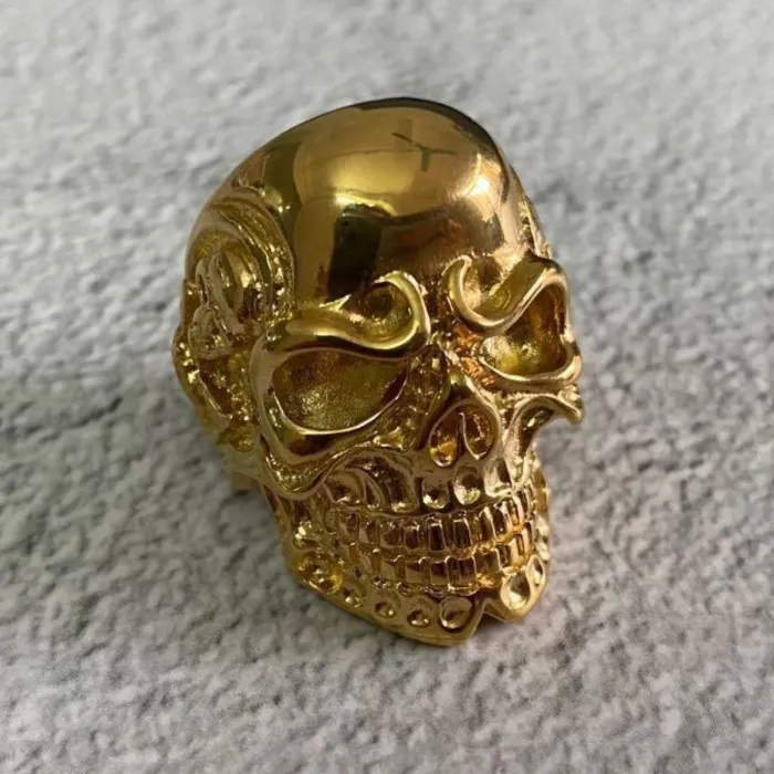 Wholesale Hip-Hop Skull Rings for Men – Colorful Titanium & Stainless Steel Design | Bulk Supplier at Factory Price