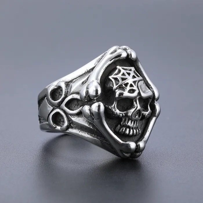 Wholesale Punk Skull Rings for Men – Spider Web Vintage Design | eBay Hot Seller, Bulk Supplier at Factory Price