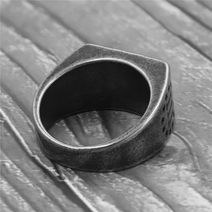 Wholesale 1776 Double Pistol Rings – Square Vintage Men’s Ring in 316 Blackened Stainless Steel | Bulk Supplier USA Style