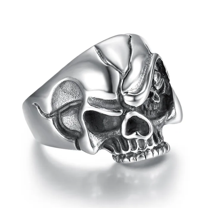 Wholesale Double Skull Punk Rings for Men – Stainless Steel | Wish Hot Seller, In Stock, Dropshipping Available