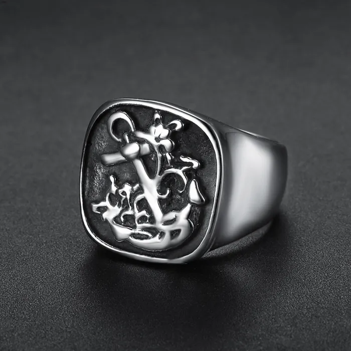 Wholesale Punk Rings for Men – Vintage Street Style Stainless Steel, Fade-Resistant | In Stock, Dropshipping Available