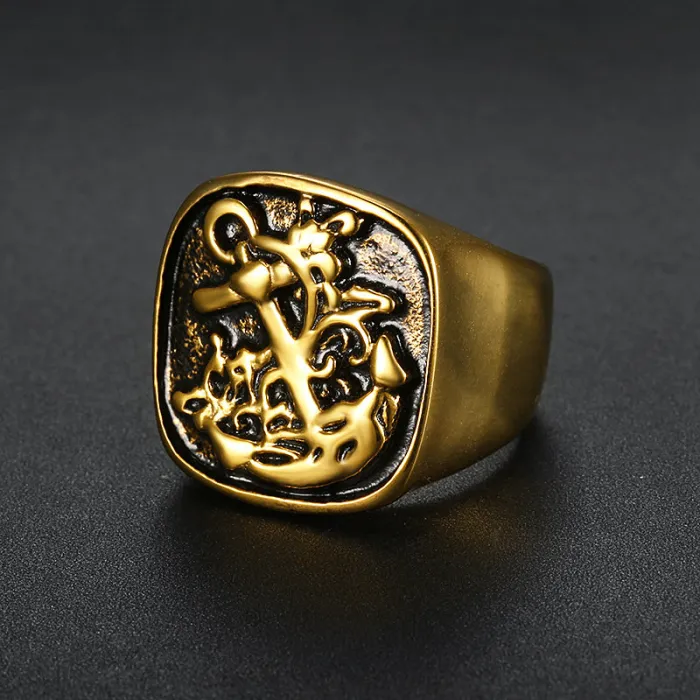 Wholesale Punk Rings for Men – Vintage Street Style Stainless Steel, Fade-Resistant | In Stock, Dropshipping Available