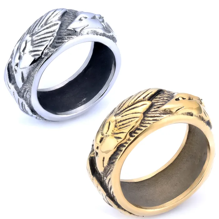 Wholesale Animal Relief Rings – Multicolor Trendy Stainless Steel Jewelry | In Stock, Bulk Fashion Accessories Supplier